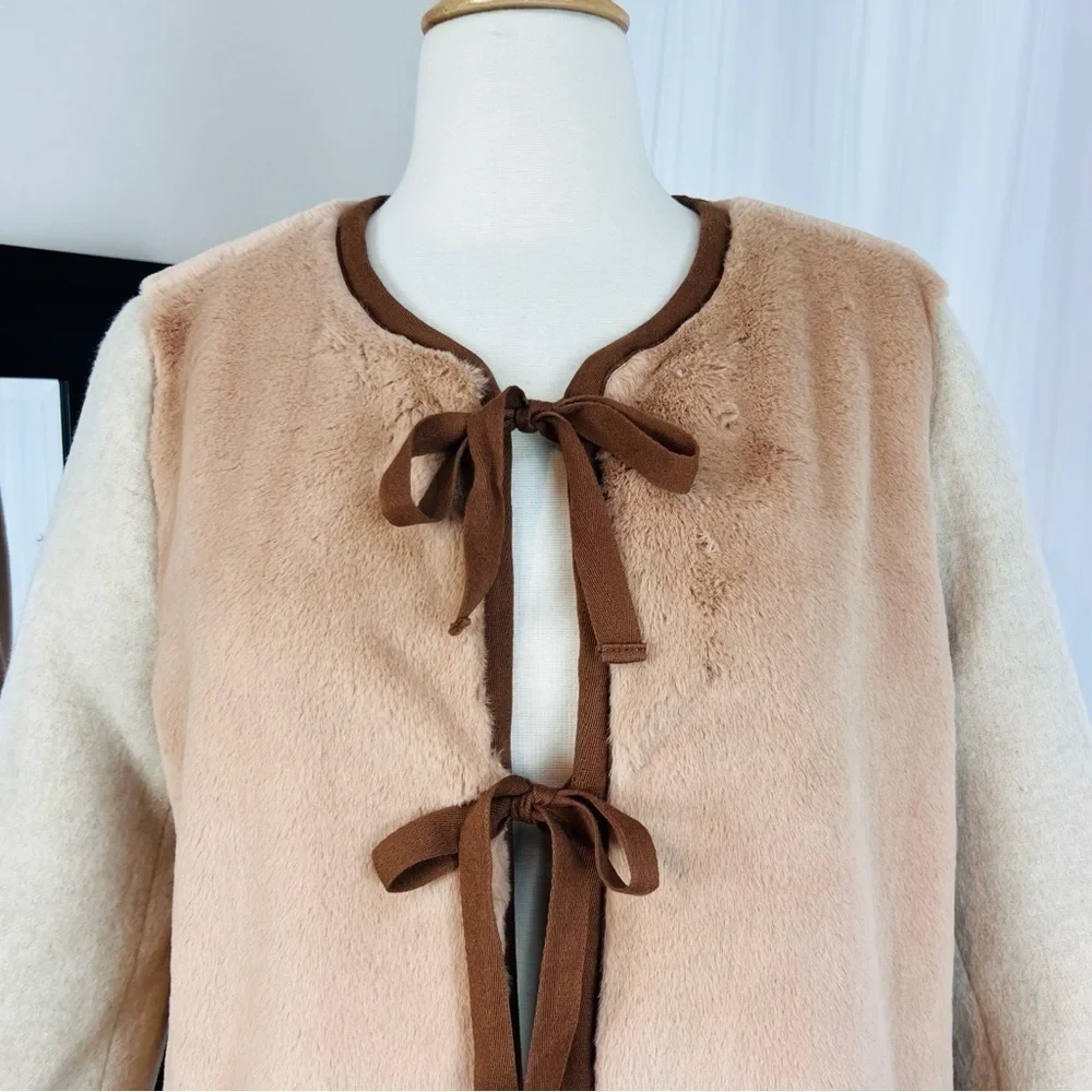 💋Madewell Colorblock faux mint jacket. Size S - Picture 4 of 9
